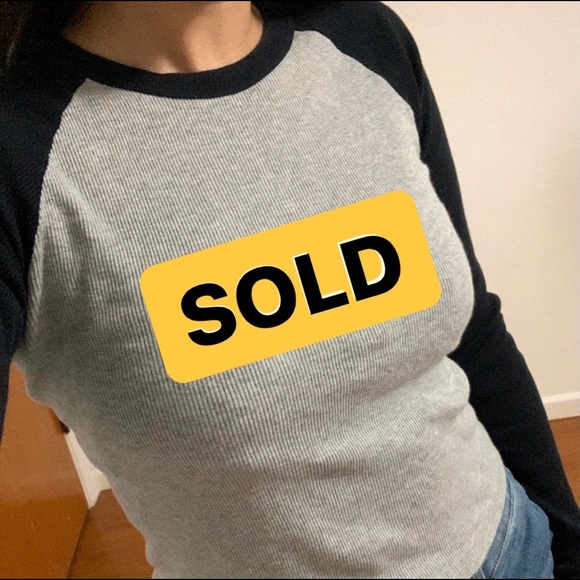 Brandy Melville Bella baseball top [SOLD] - Picture 1 of 5